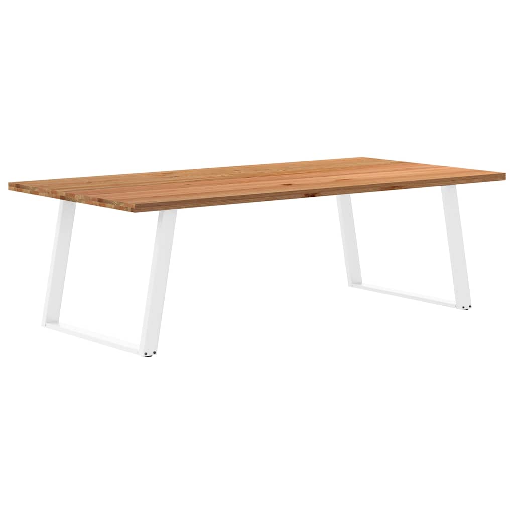 Eettafel rechthoekig 240x120x74 cm massief eikenhout lichtbruin