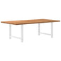 Eettafel rechthoekig 240x120x74 cm massief eikenhout lichtbruin