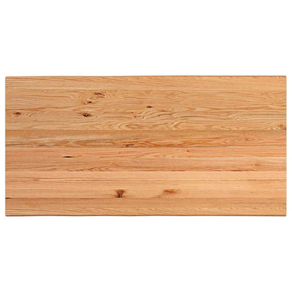 Eettafel met natuurlijke rand 240x120x74 cm massief eikenhout