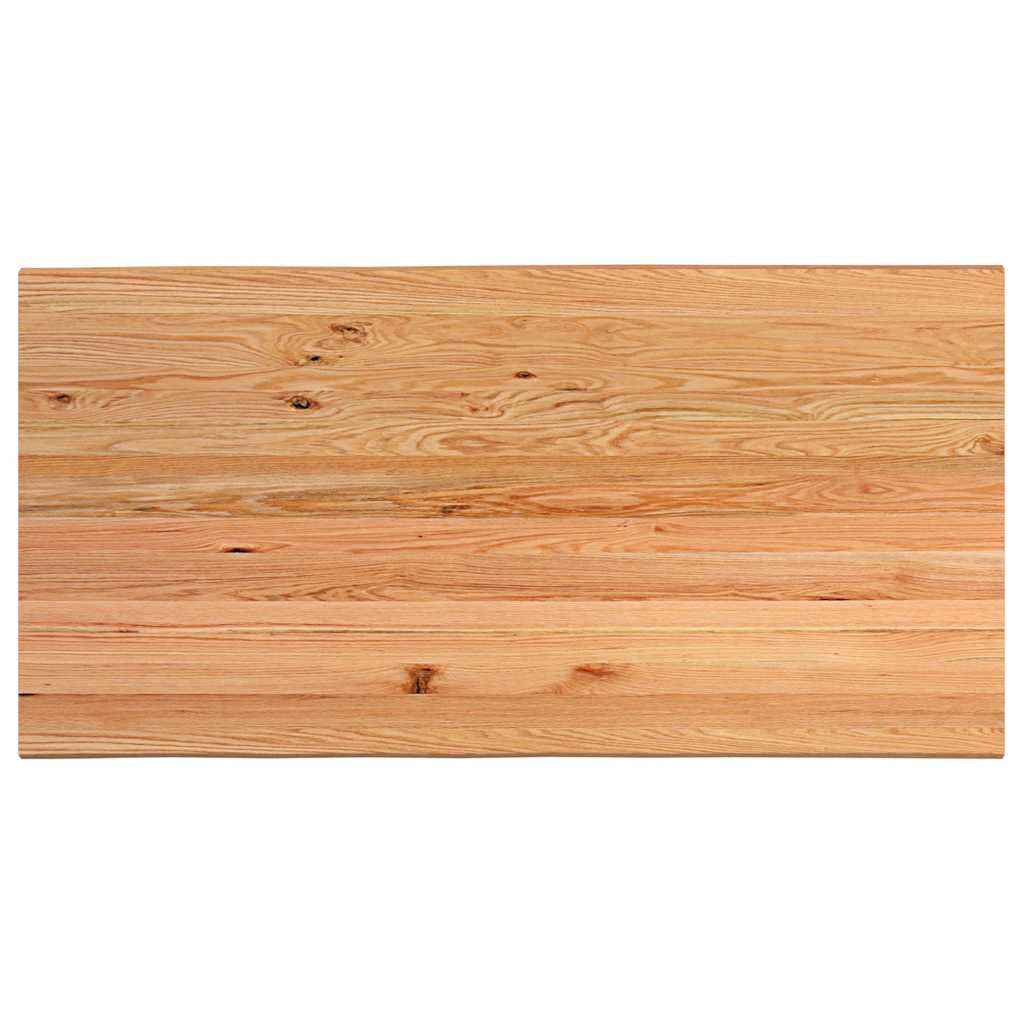 Eettafel met natuurlijke rand 240x120x74 cm massief eikenhout