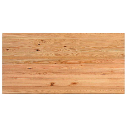 Eettafel met natuurlijke rand 240x120x74 cm massief eikenhout