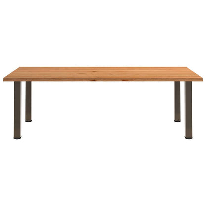 Eettafel rechthoekig 240x120x74 cm massief eikenhout lichtbruin