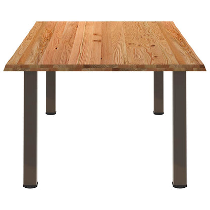 Eettafel rechthoekig 240x120x74 cm massief eikenhout lichtbruin