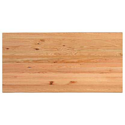 Eettafel met natuurlijke rand 240x120x74 cm massief eikenhout