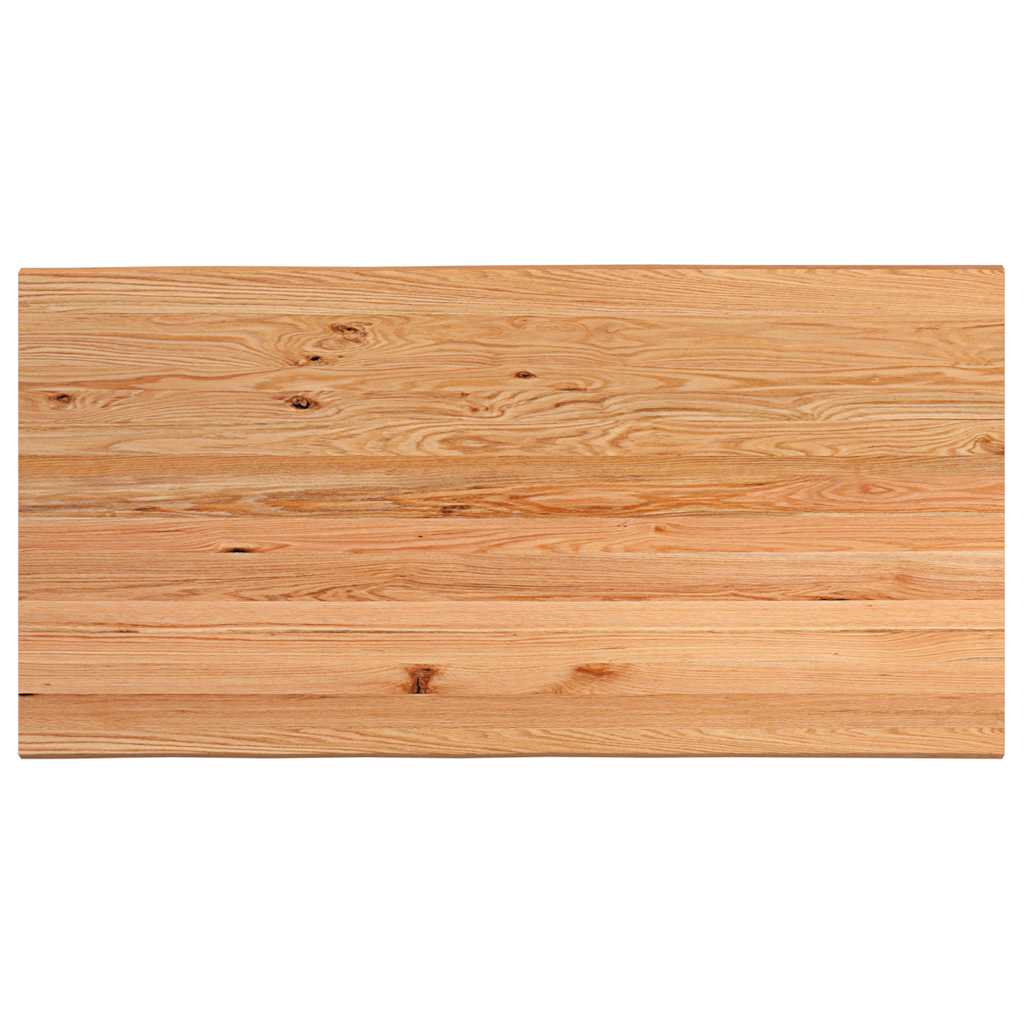 Eettafel met natuurlijke rand 240x120x74 cm massief eikenhout