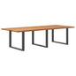 Eettafel rechthoekig 280x120x74 cm massief eikenhout lichtbruin