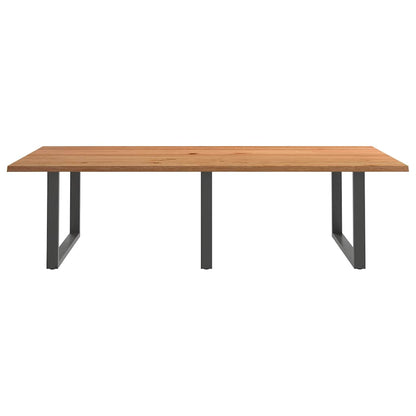 Eettafel rechthoekig 280x120x74 cm massief eikenhout lichtbruin