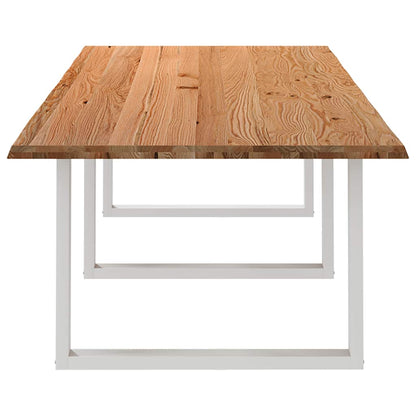 Eettafel rechthoekig 280x120x74 cm massief eikenhout lichtbruin