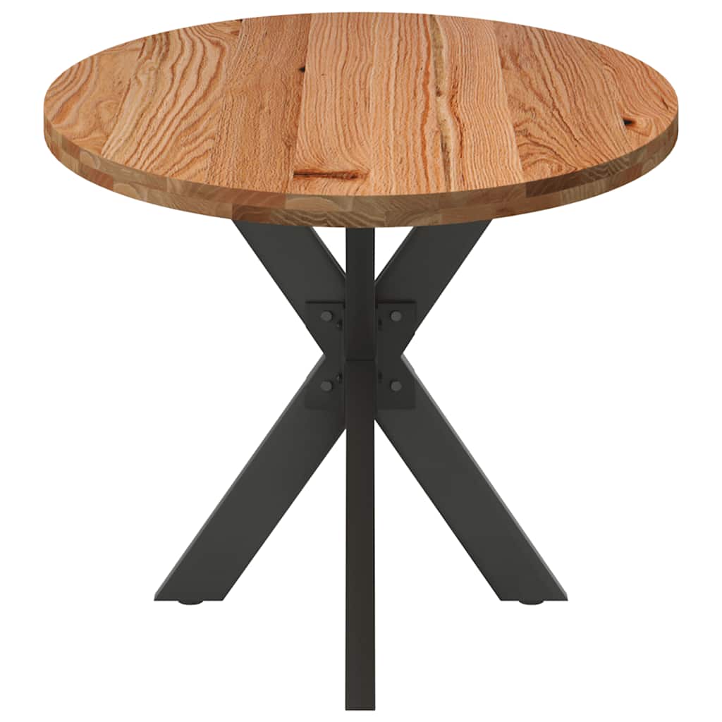 Eettafel 180x90x74 cm ovaal massief eikenhout lichtbruin