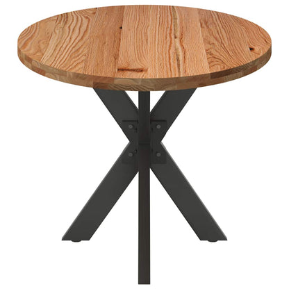 Eettafel 180x90x74 cm ovaal massief eikenhout lichtbruin