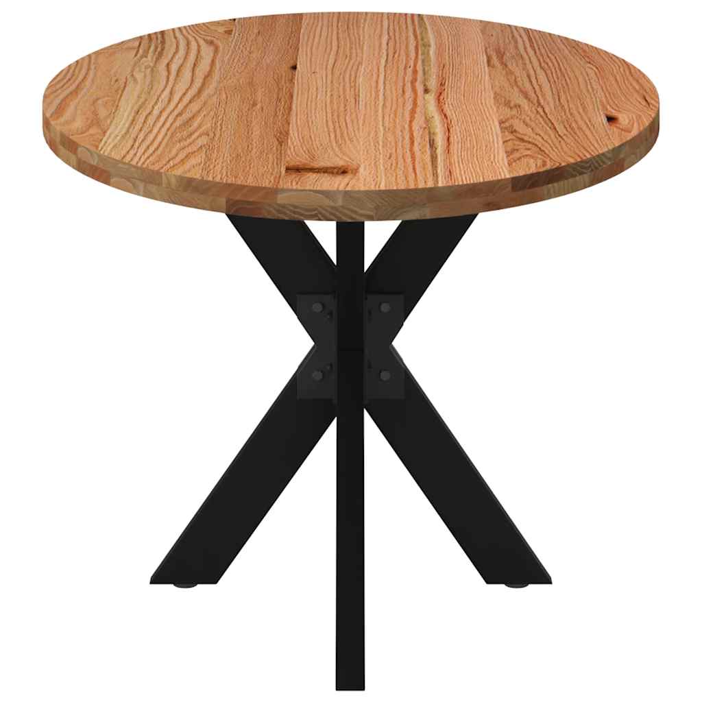 Eettafel 180x90x74 cm ovaal massief eikenhout lichtbruin