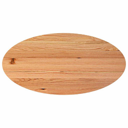 Eettafel 180x90x74 cm ovaal massief eikenhout lichtbruin