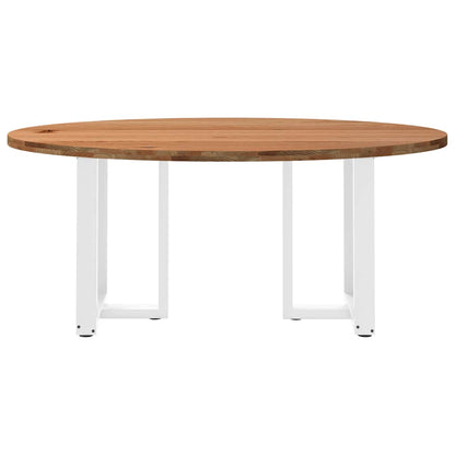 Eettafel 180x90x74 cm ovaal massief eikenhout lichtbruin