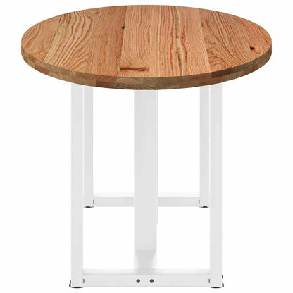 Eettafel 180x90x74 cm ovaal massief eikenhout lichtbruin
