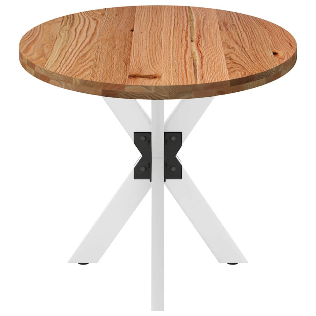 Eettafel 180x90x74 cm ovaal massief eikenhout lichtbruin