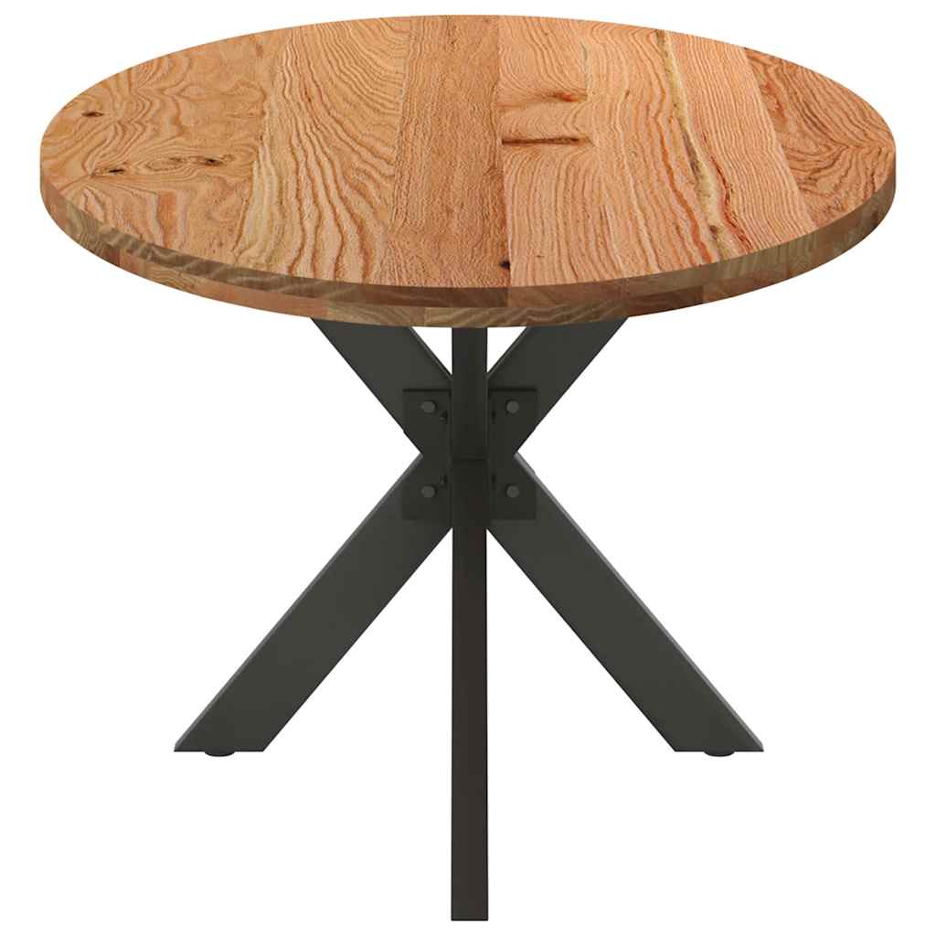 Eettafel 220x100x74 cm ovaal massief eikenhout lichtbruin