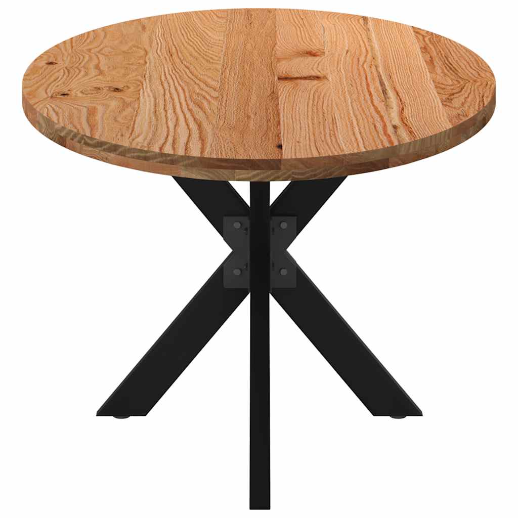Eettafel 220x100x74 cm ovaal massief eikenhout lichtbruin