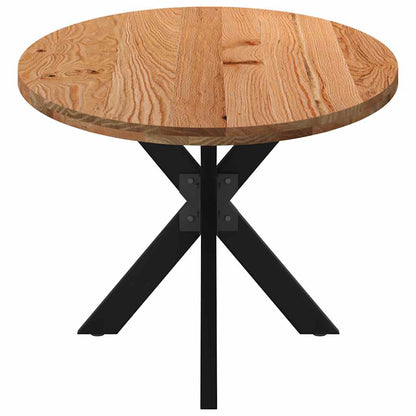 Eettafel 220x100x74 cm ovaal massief eikenhout lichtbruin
