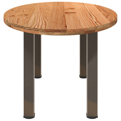 Eettafel 220x100x74 cm ovaal massief eikenhout lichtbruin