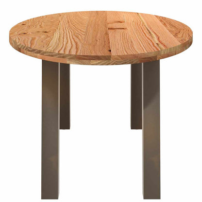 Eettafel 220x100x74 cm ovaal massief eikenhout lichtbruin