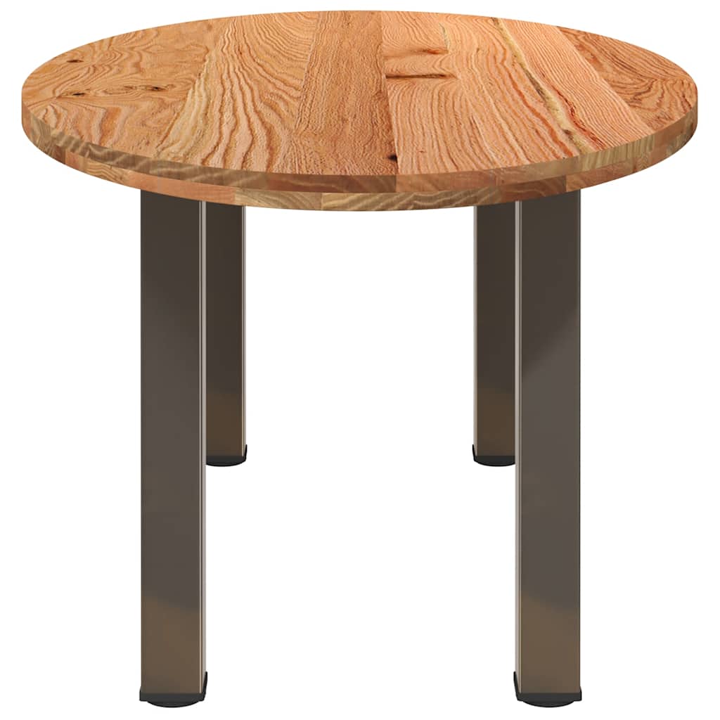 Eettafel 240x100x74 cm ovaal massief eikenhout lichtbruin