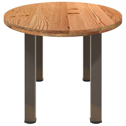 Eettafel 240x100x74 cm ovaal massief eikenhout lichtbruin