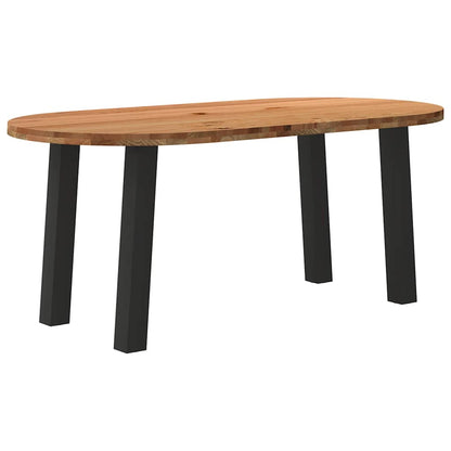 Eettafel 180x90x74 cm ovaal massief eikenhout lichtbruin