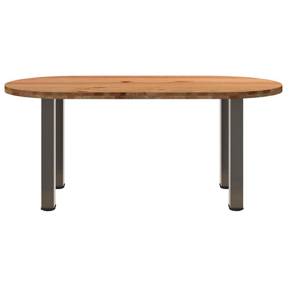 Eettafel 180x90x74 cm ovaal massief eikenhout lichtbruin