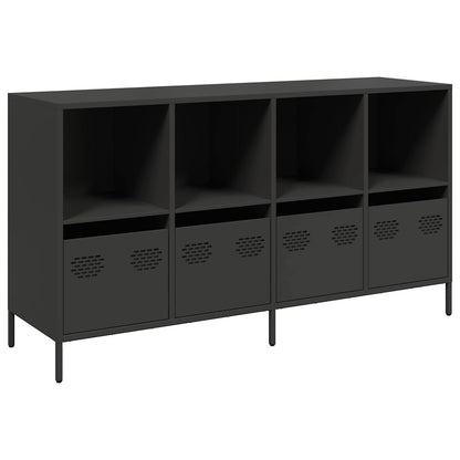 Dressoir 135x39x73,5 cm koudgewalst staal zwart