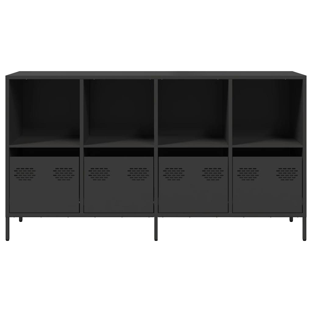 Dressoir 135x39x73,5 cm koudgewalst staal zwart
