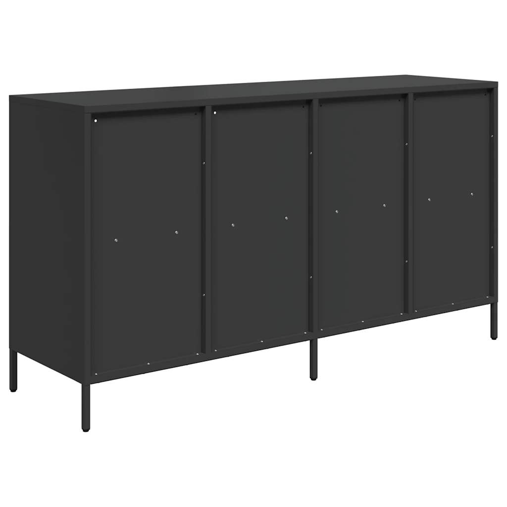 Dressoir 135x39x73,5 cm koudgewalst staal zwart
