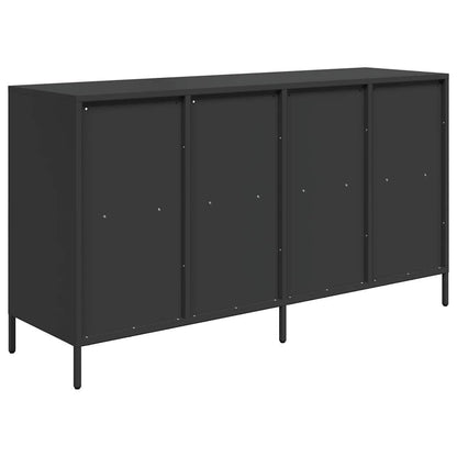 Dressoir 135x39x73,5 cm koudgewalst staal zwart