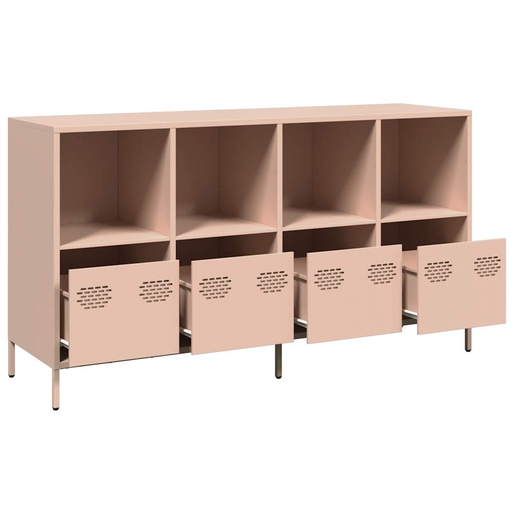 Dressoir 135x39x73,5 cm koudgewalst staal roze