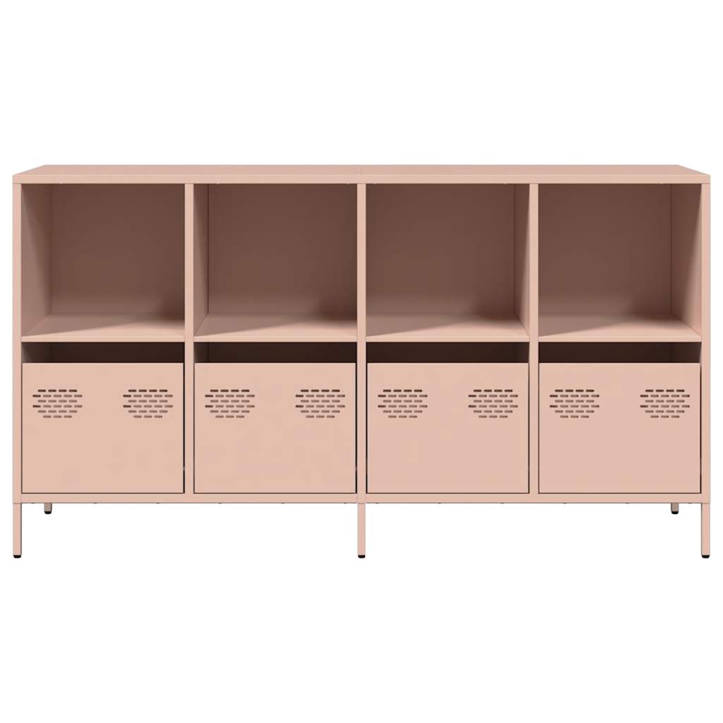 Dressoir 135x39x73,5 cm koudgewalst staal roze