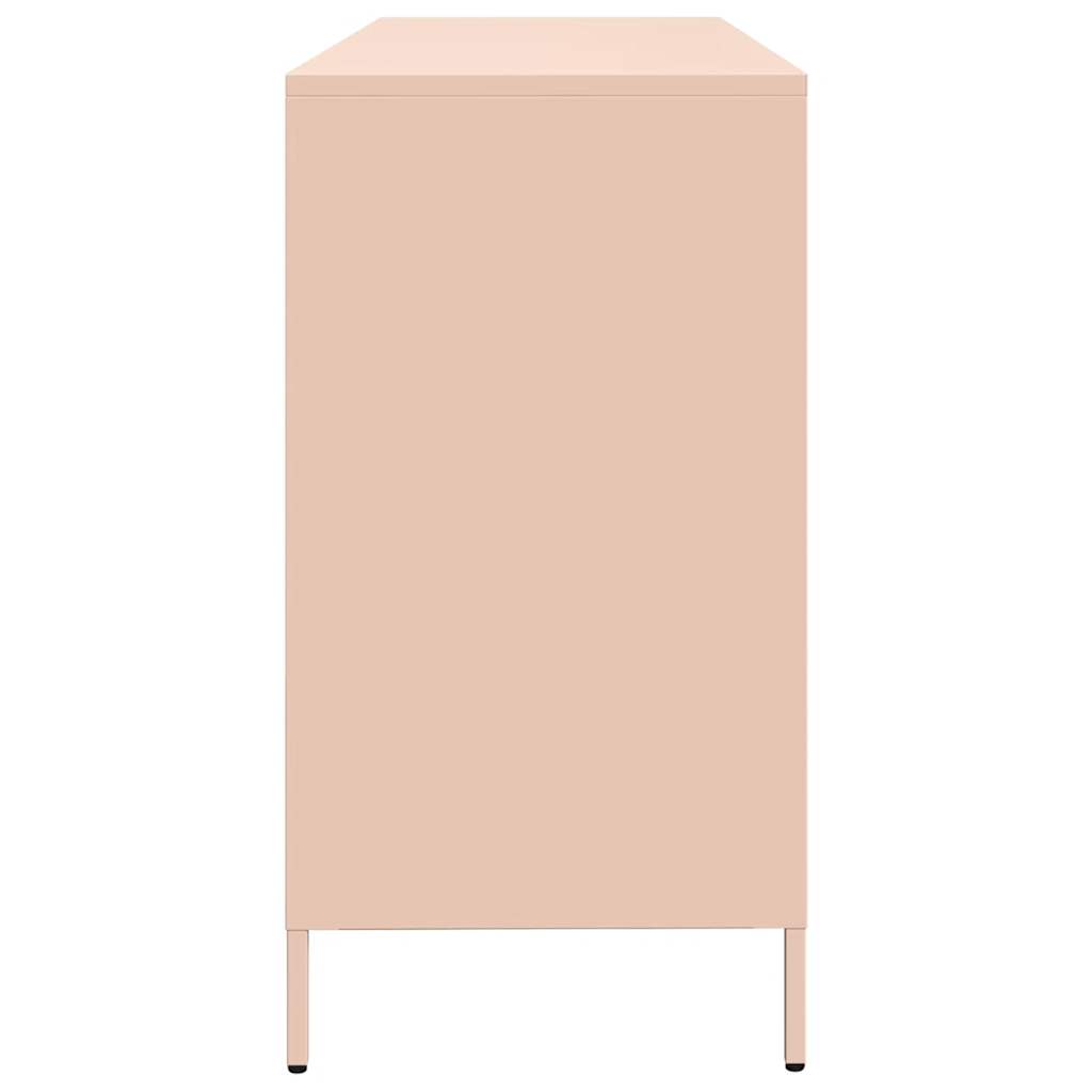 Dressoir 135x39x73,5 cm koudgewalst staal roze