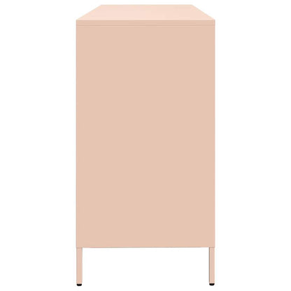 Dressoir 135x39x73,5 cm koudgewalst staal roze