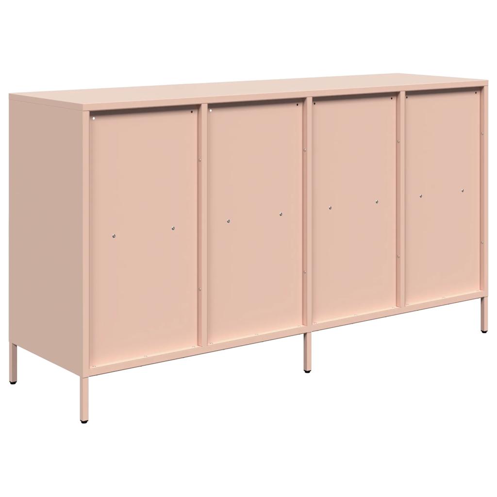 Dressoir 135x39x73,5 cm koudgewalst staal roze
