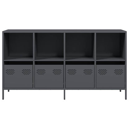 Dressoir 135x39x73,5 cm koudgewalst staal antracietkleurig