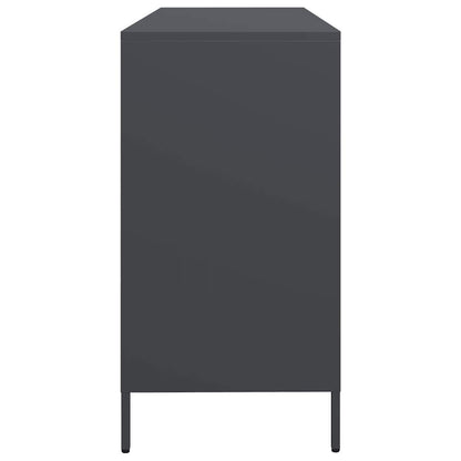 Dressoir 135x39x73,5 cm koudgewalst staal antracietkleurig