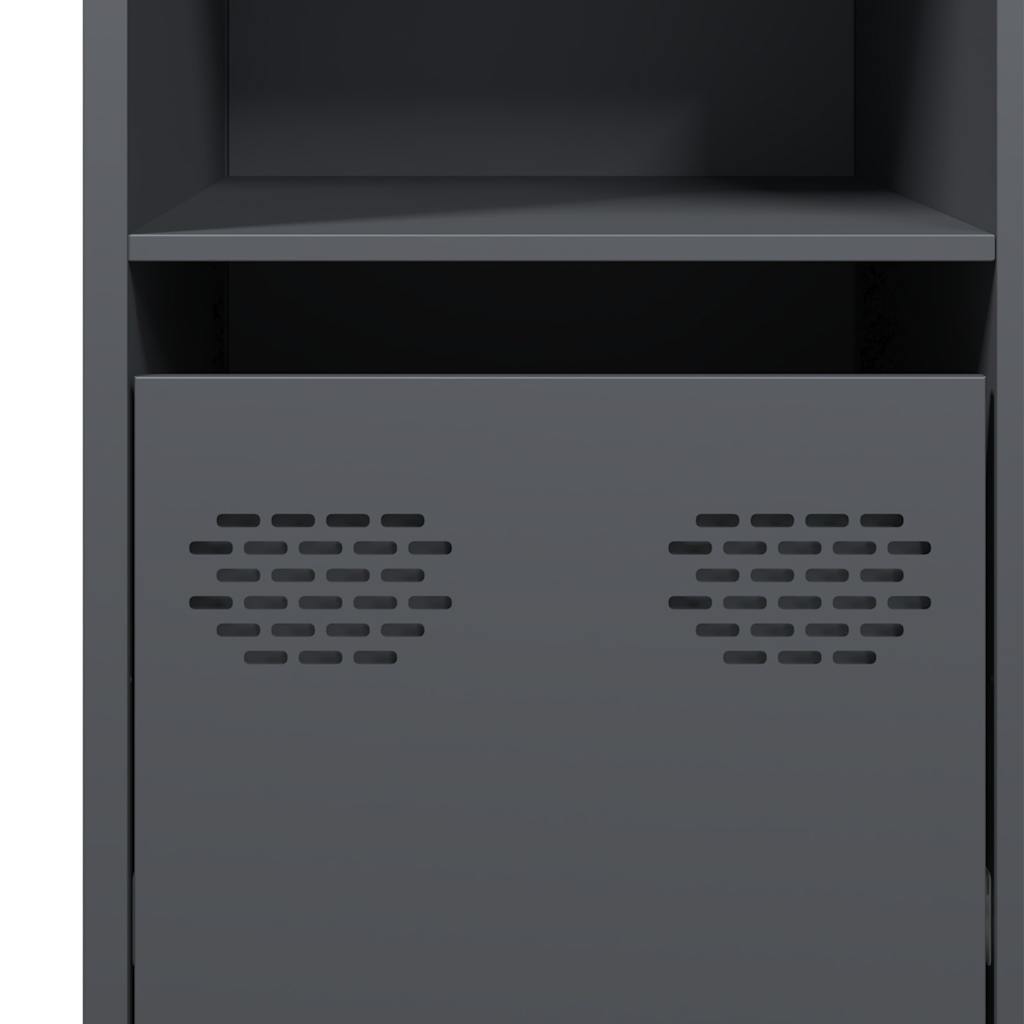 Dressoir 135x39x73,5 cm koudgewalst staal antracietkleurig