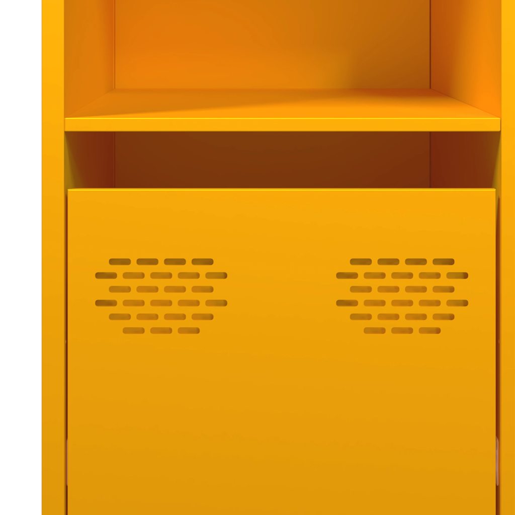 Dressoir 135x39x73,5 cm koudgewalst staal mosterdgeel