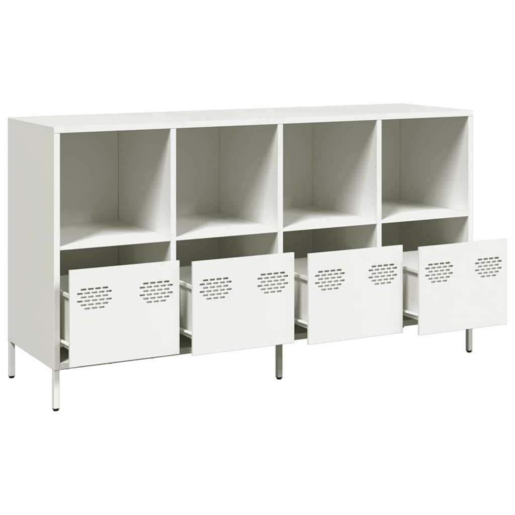 Dressoir 135x39x73,5 cm koudgewalst staal wit