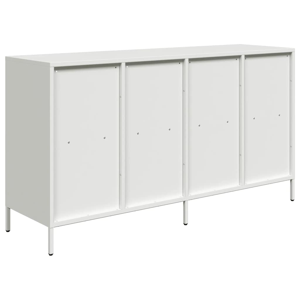 Dressoir 135x39x73,5 cm koudgewalst staal wit
