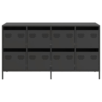 Dressoir 135x39x73,5 cm koudgewalst staal zwart