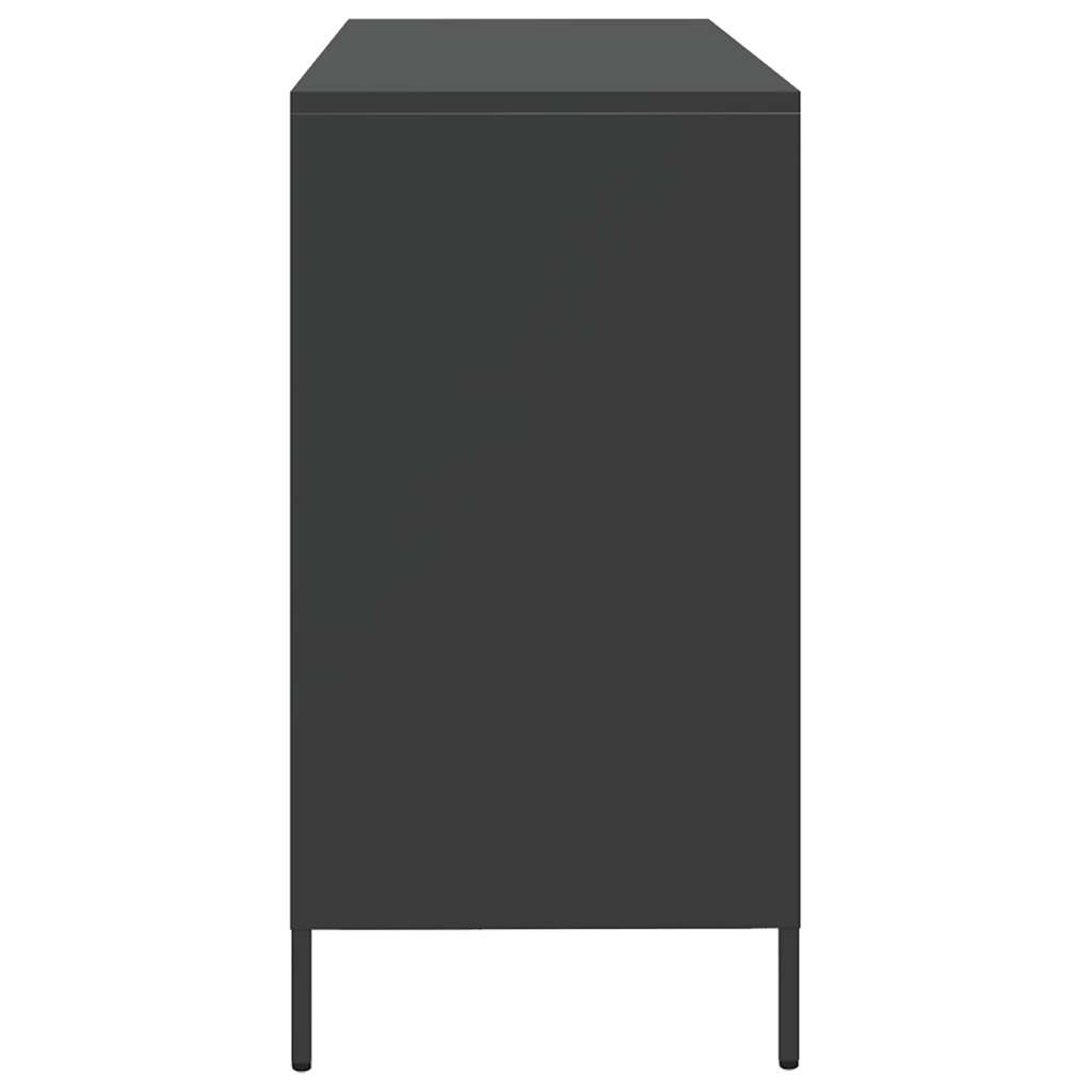 Dressoir 135x39x73,5 cm koudgewalst staal zwart