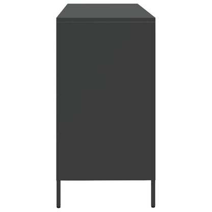 Dressoir 135x39x73,5 cm koudgewalst staal zwart