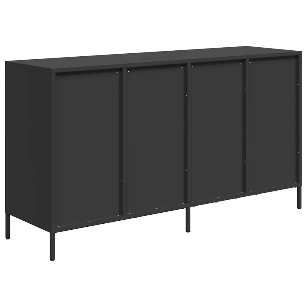 Dressoir 135x39x73,5 cm koudgewalst staal zwart