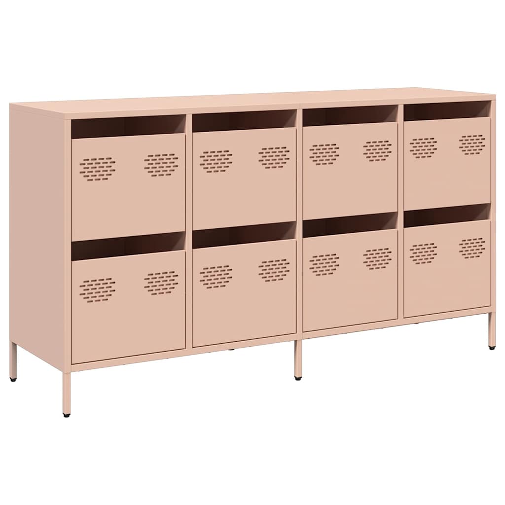 Dressoir 135x39x73,5 cm koudgewalst staal roze