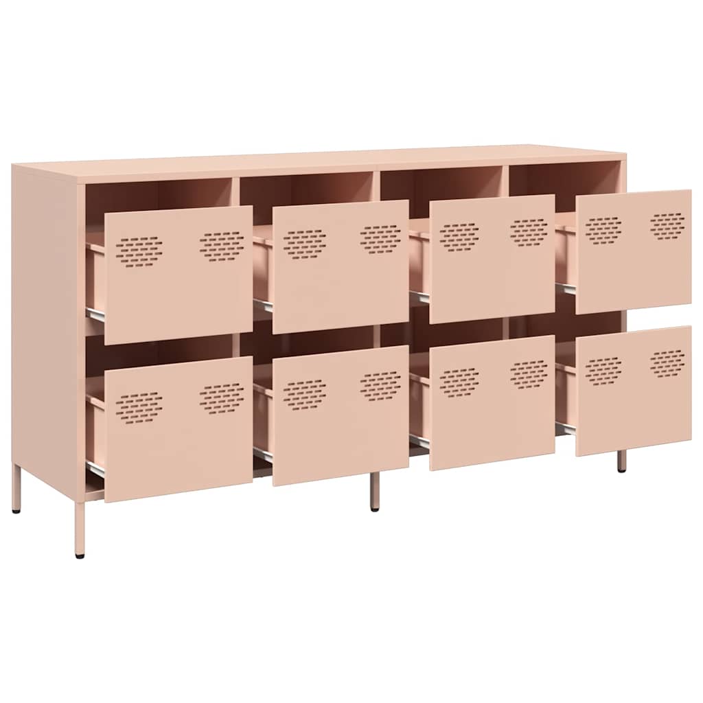 Dressoir 135x39x73,5 cm koudgewalst staal roze