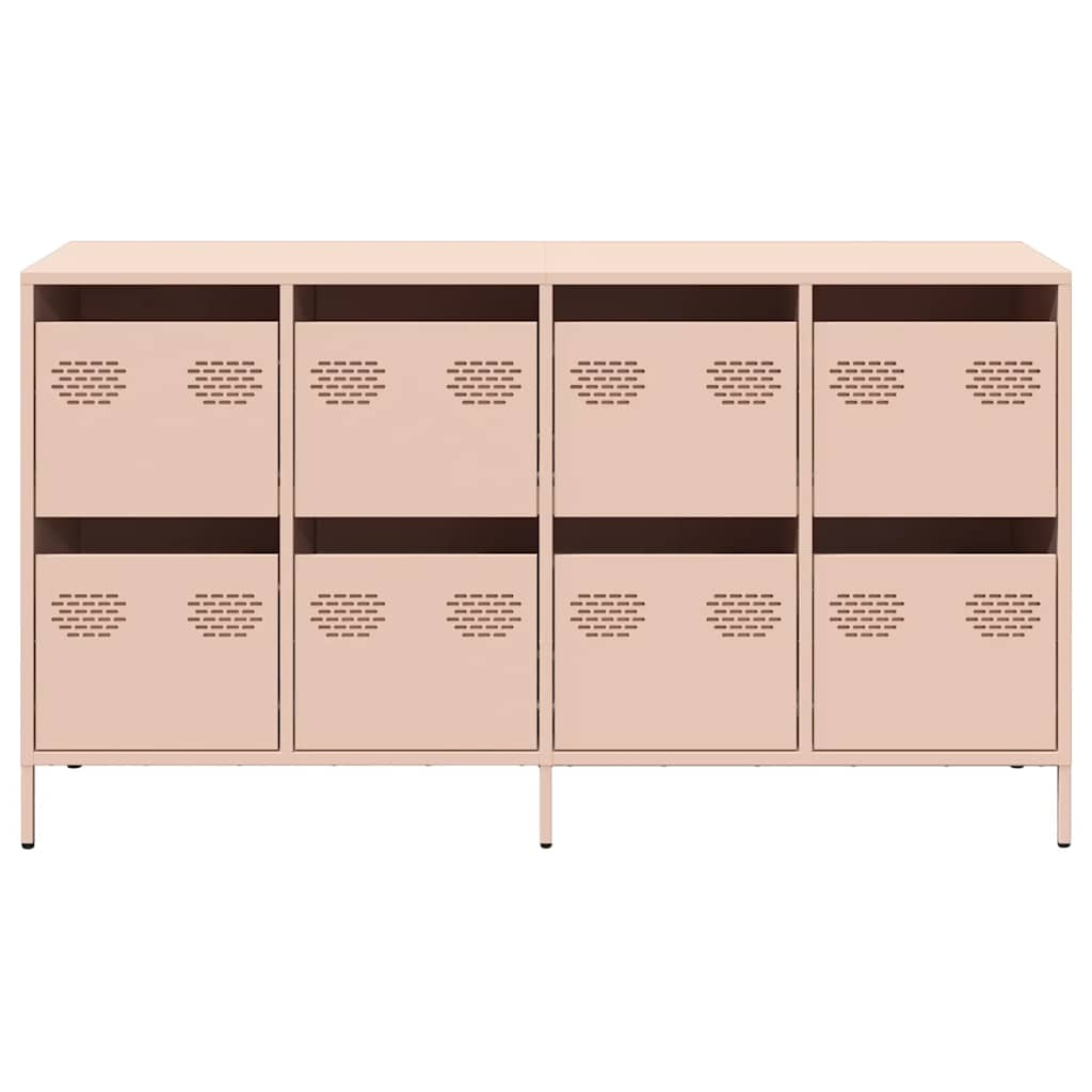 Dressoir 135x39x73,5 cm koudgewalst staal roze